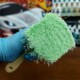 鋁圈專用刷-方頭綠毛刷
